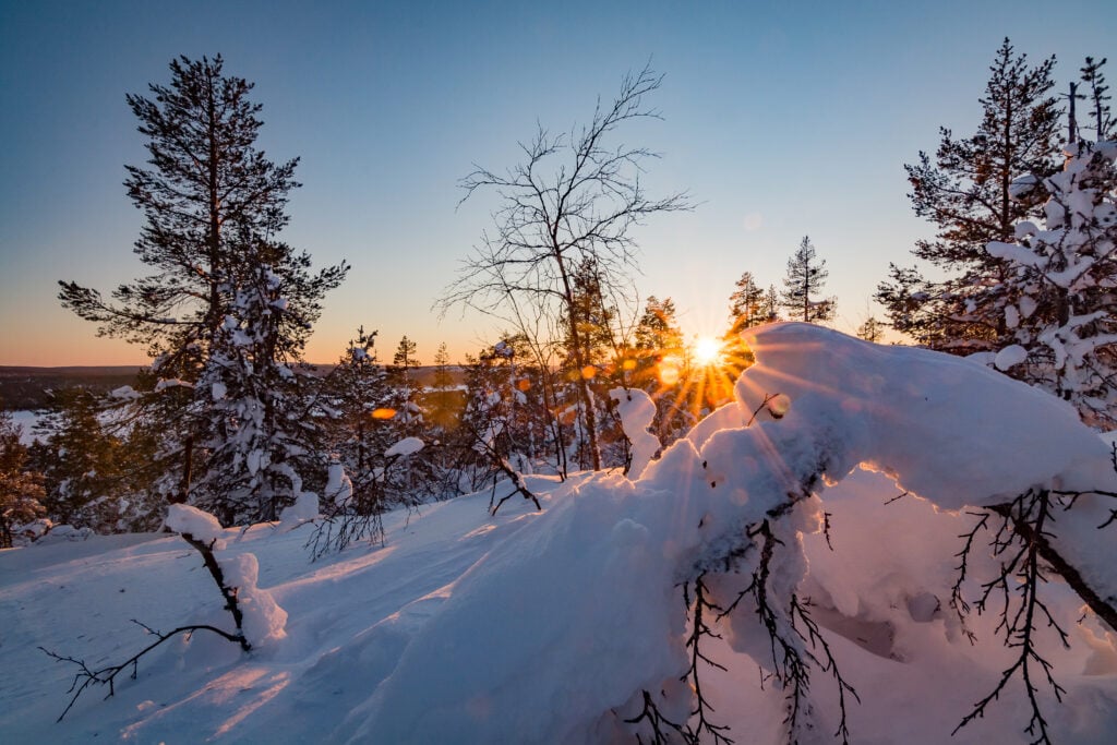 Lever de soleil dans le Parc national de Pallas-Yllästunturi