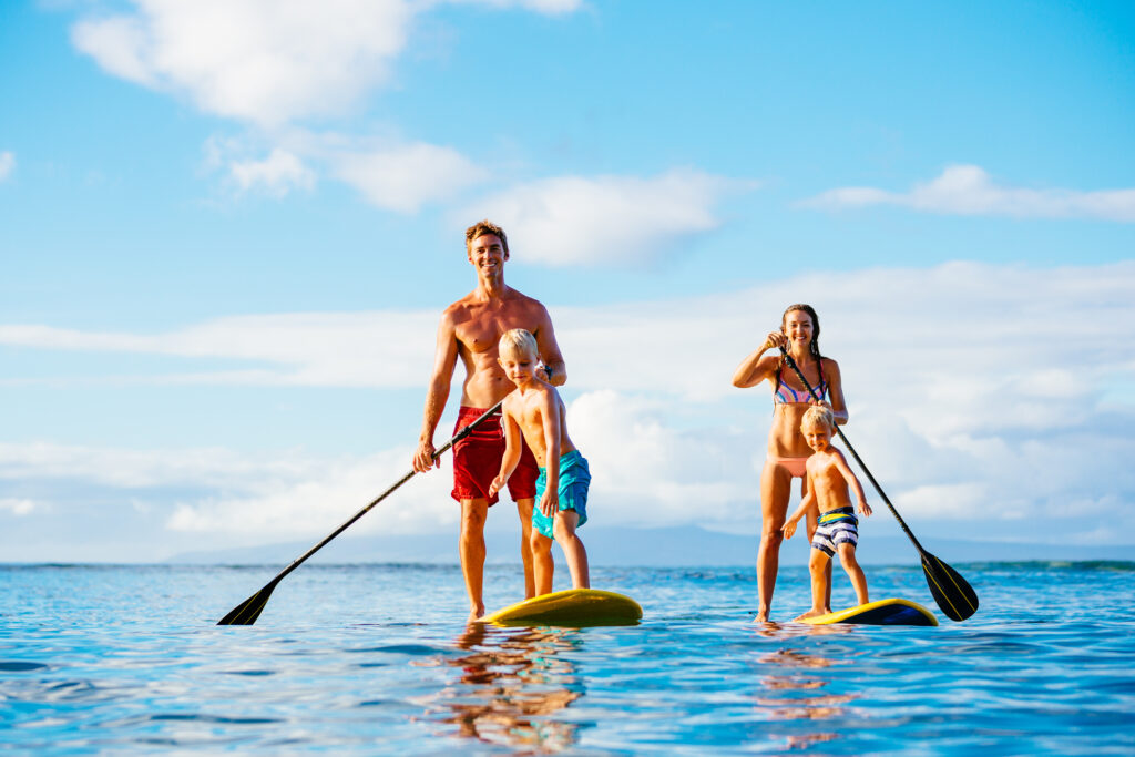 Stand up paddle en famille