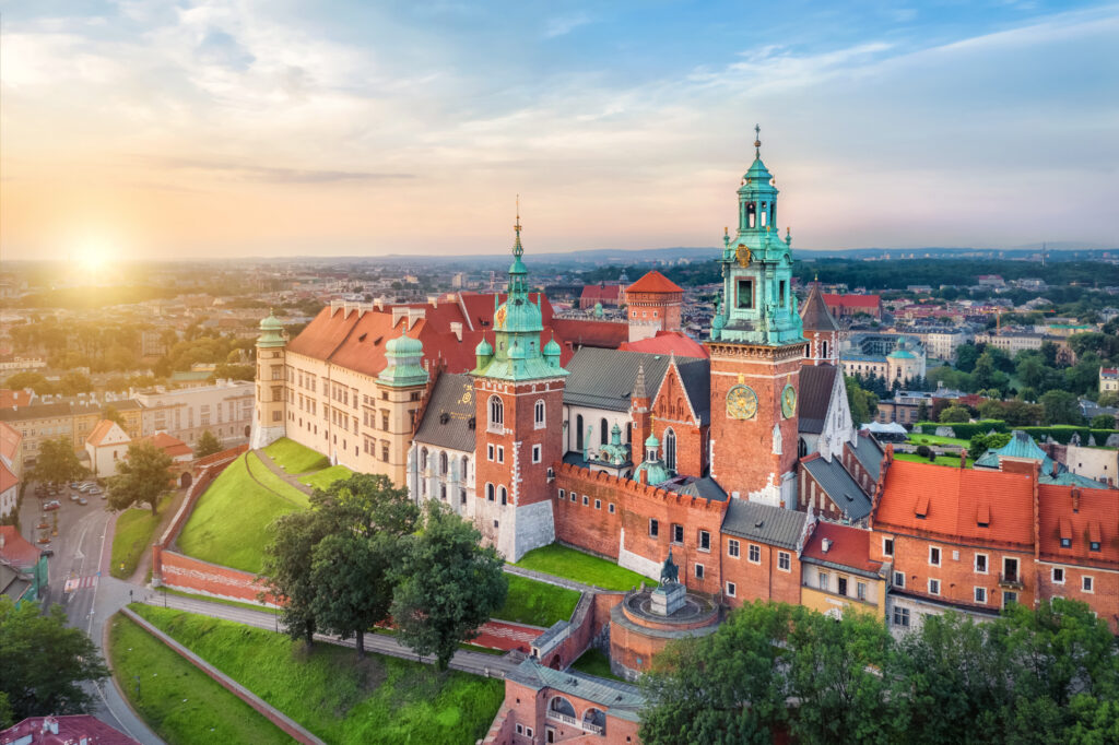 Vue aérienne du château de Wawel