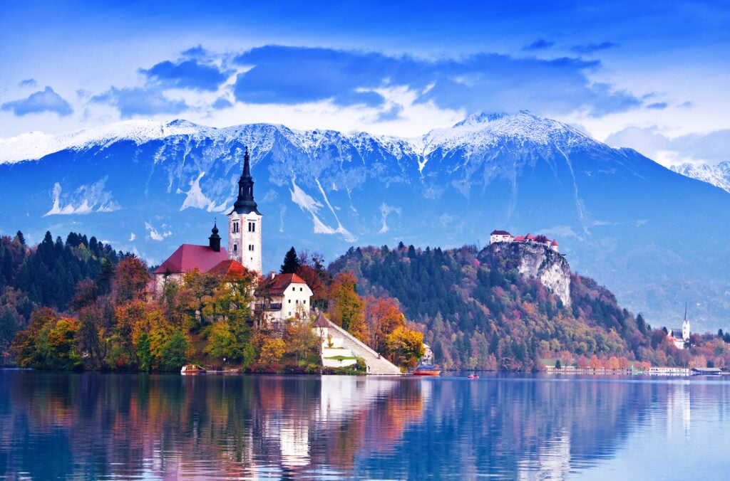 Vue sur le lac de Bled en Slovénie