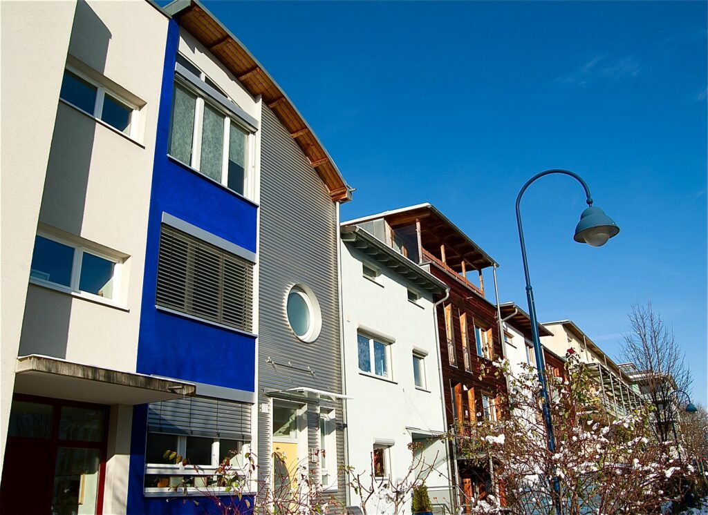 Maisons de l'éco-quartier Vauban de Fribourg en Allemagne