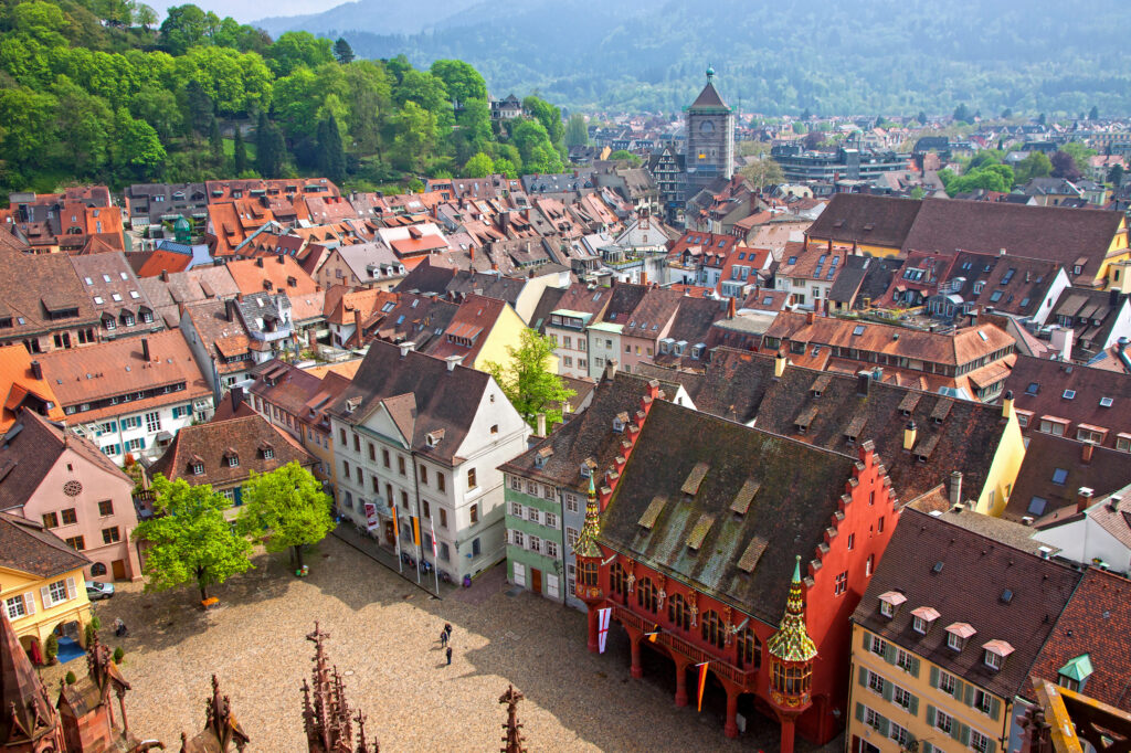 Vue sur le centre historique de Fribourg