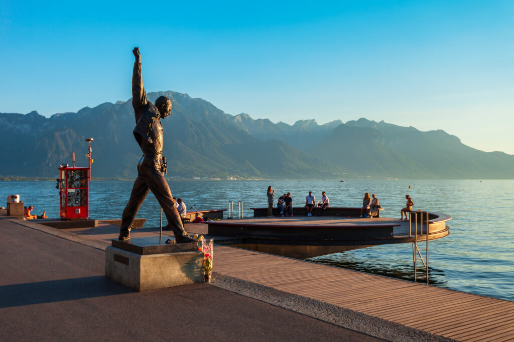 Statue de Freddy Mercury à Montreux en Suisse 