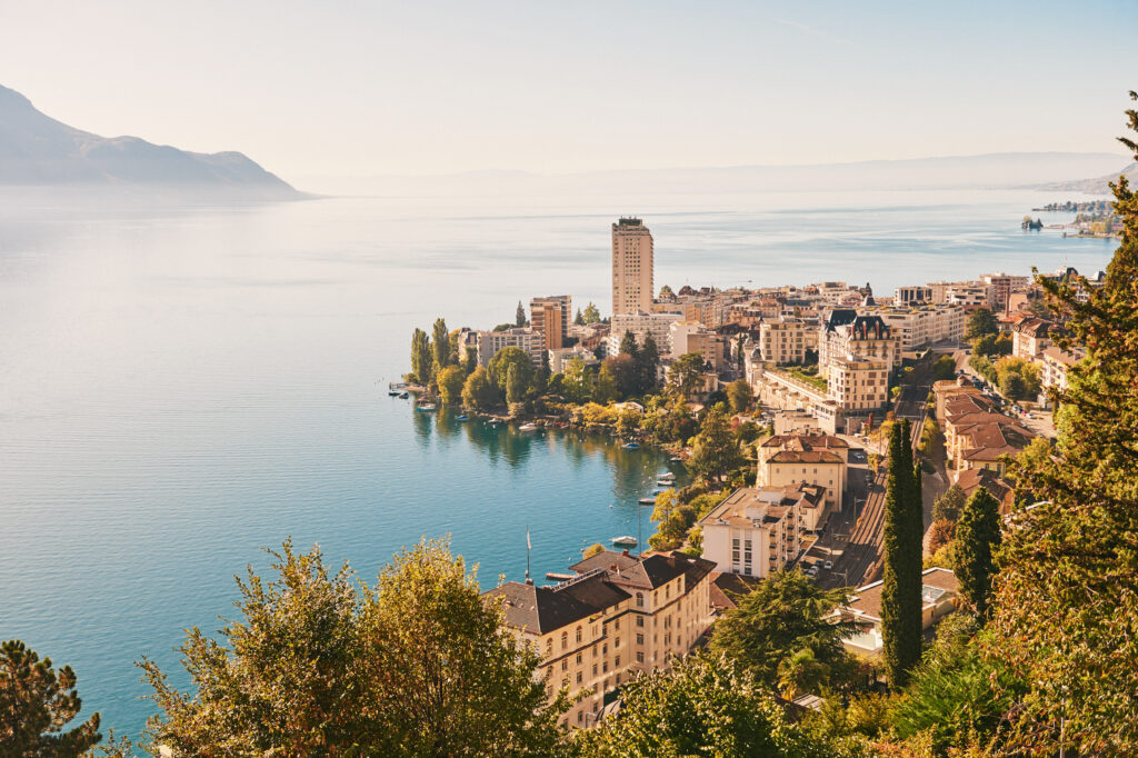 Vue sur Montreux en Suisse