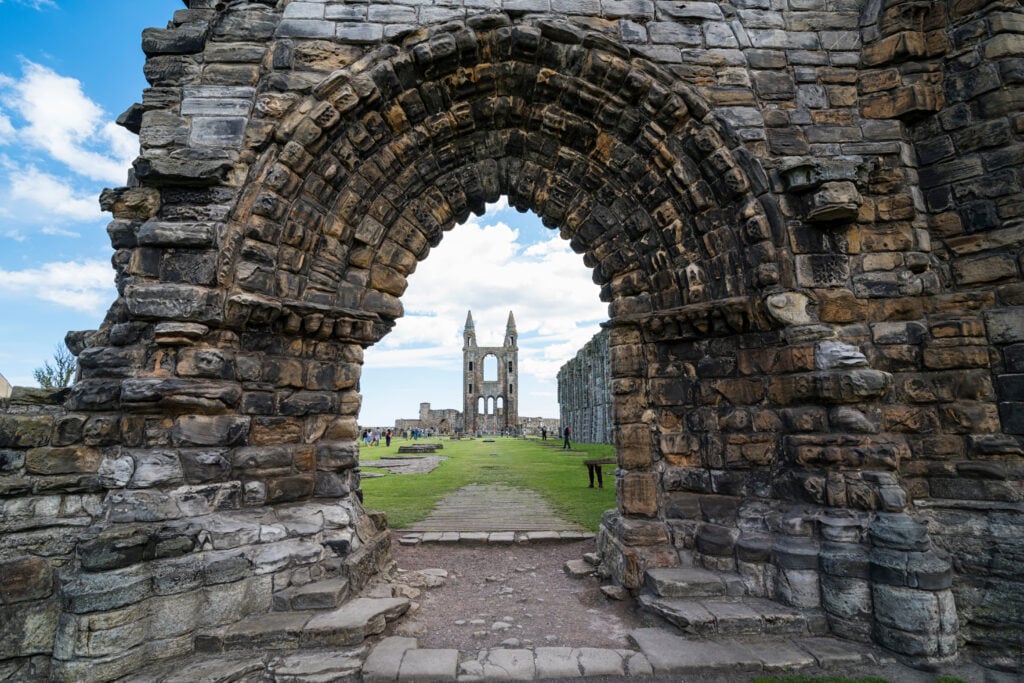 Ruines de la cathédrale de St. Andrews, un des plus beaux villages d'Écosse