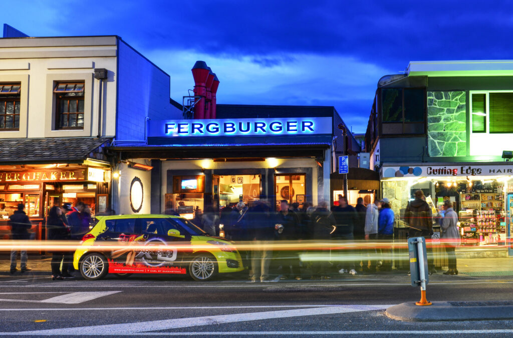 Le centre-ville de Queenstown 