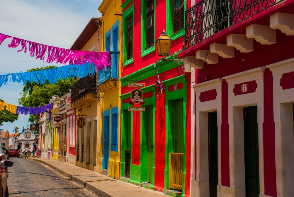 Ruelles colorées du centre-ville d'Olinda