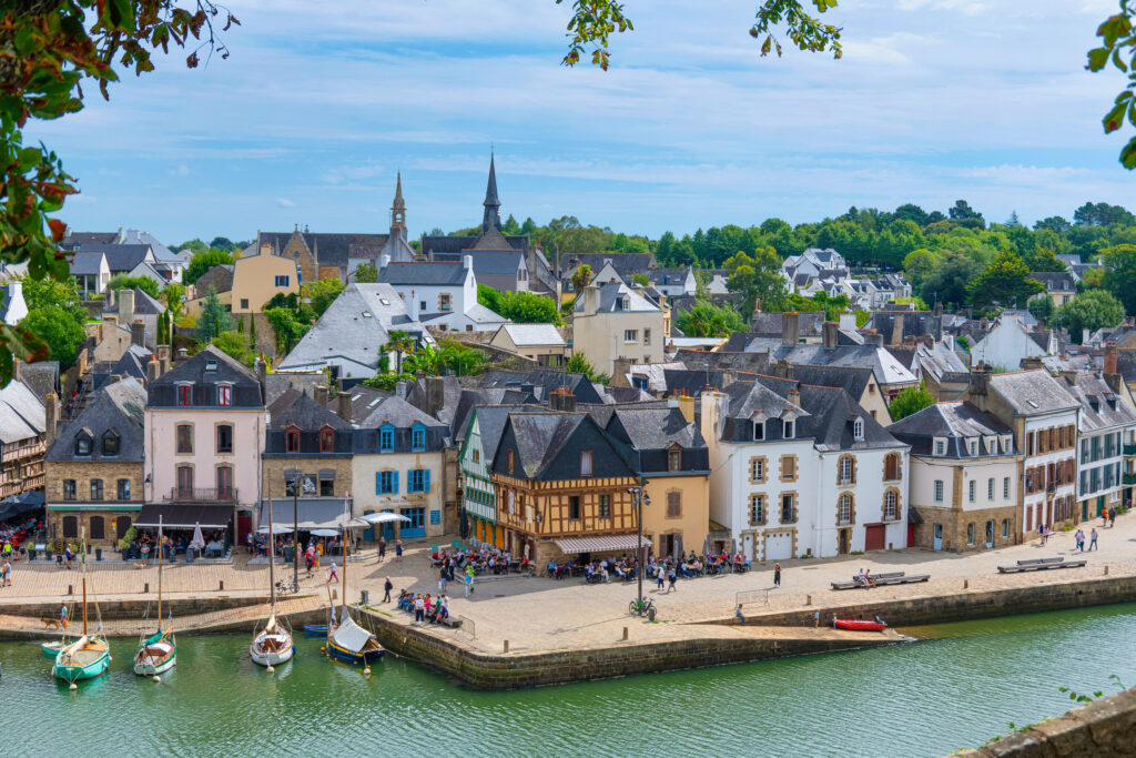 Vue sur Auray et le port de Saint-Goustan