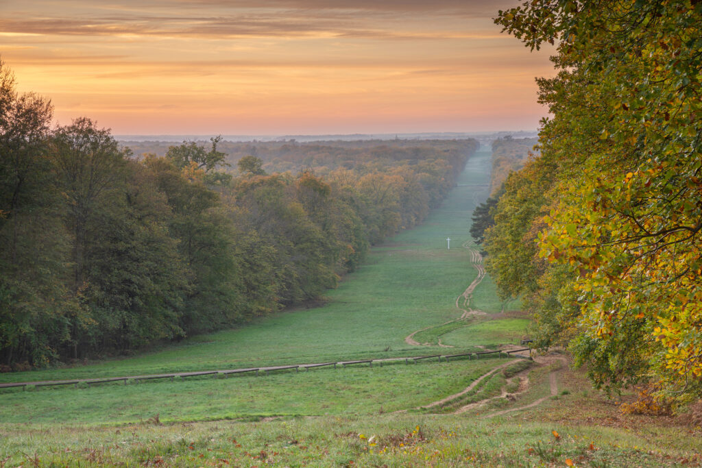 Belvédère des Beaux-Monts en saisons d'automne à Compiègne