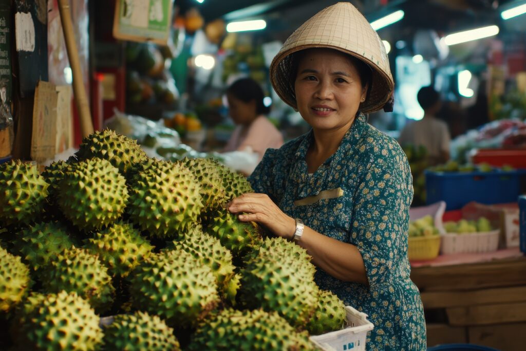 Femme au marché de Binh Tay