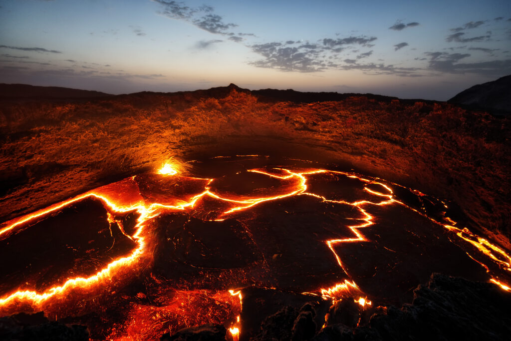 Volcan Erta Ale en Éthiopie