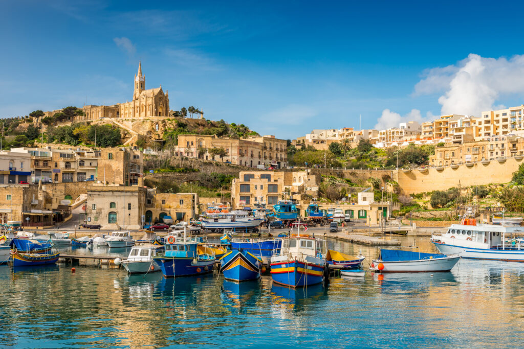 Port de pêche et de ferry à Gozo, Malte