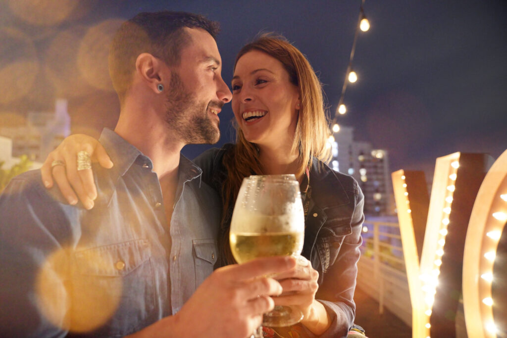 Couple sur un rooftop