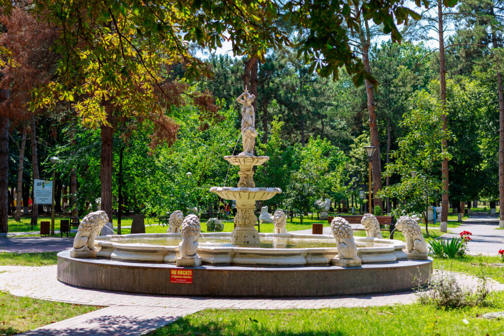 Fontaine à Ungheni en Moldavie