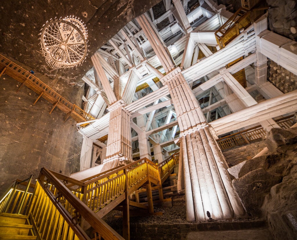 Intérieur de la mine de sel de Wieliczka 