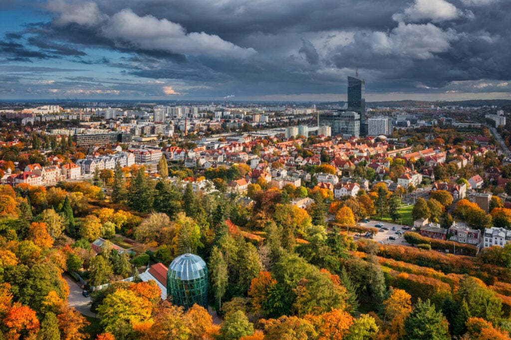 Vue sur le parc Oliwa, Gdansk