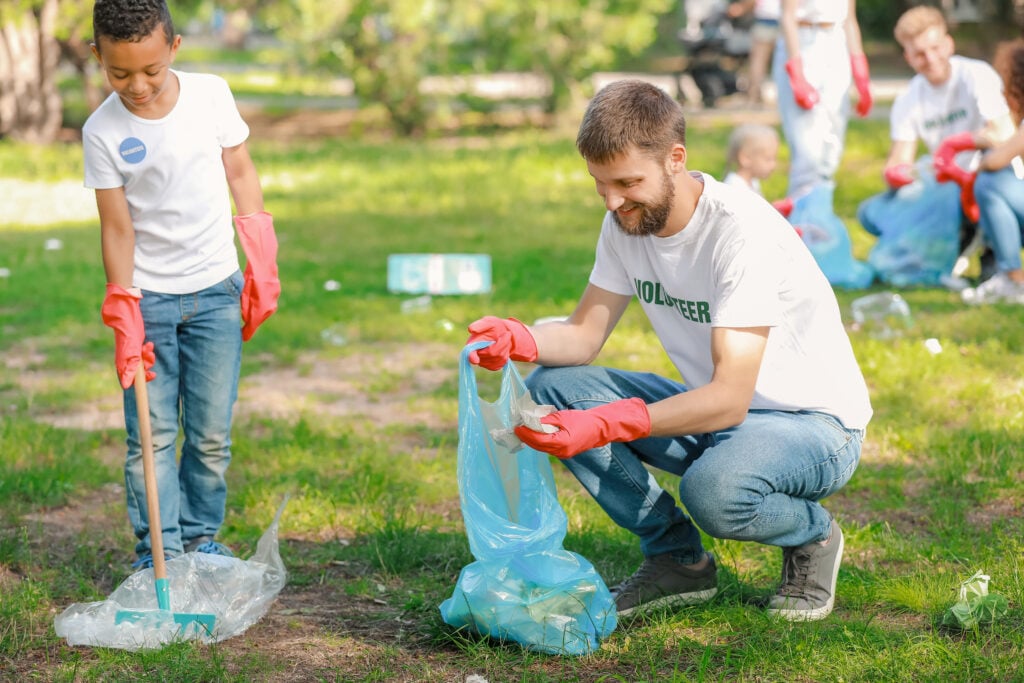 Clean-up dans un parc