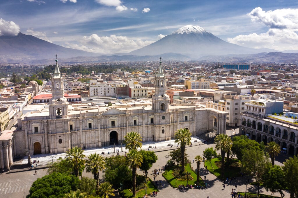 Vue aérienne d'Arequipa 