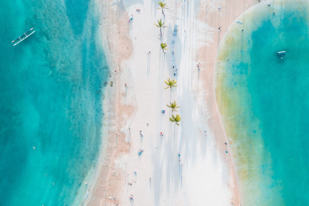 La plage de Waikiki à Oahu