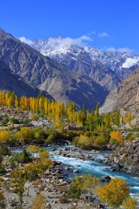 Paysage de la vallée de Ghizer, Gilgit-Balistan.