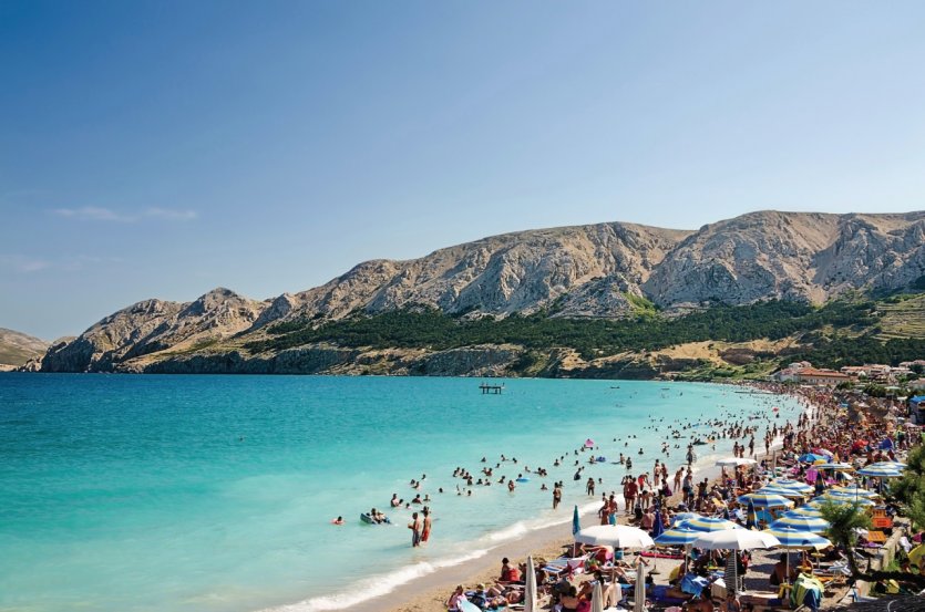 La plage de Krk.
