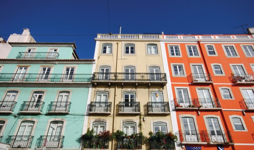 Façades colorées de Lisbonne.
