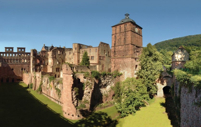 <p>Les ruines du château de Heidelberg.</p>