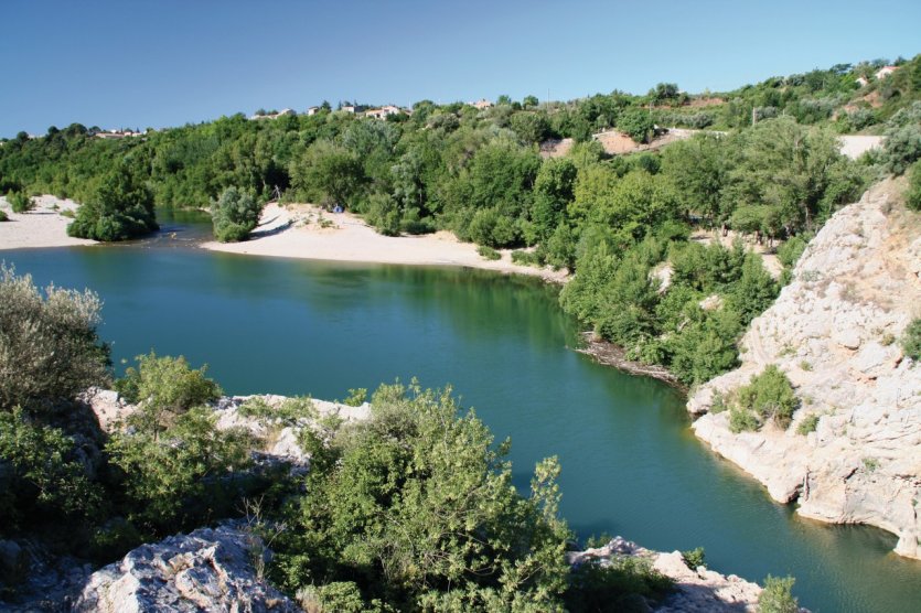 L'Hérault à la sortie des gorges de l'Hérault