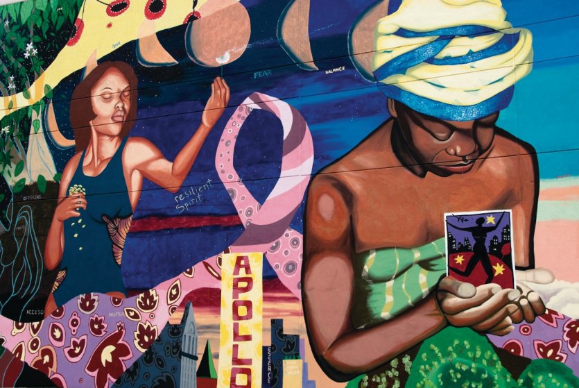 Peinture murale sur 125th Avenue et Adam Clayton Powell Jr Blvd (Harlem).