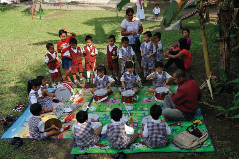 École de musique en plein air.