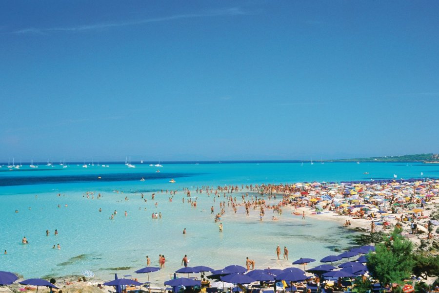 Spiaggia di Pelosa est une des plus belles plages de Sardaigne. Author's Image