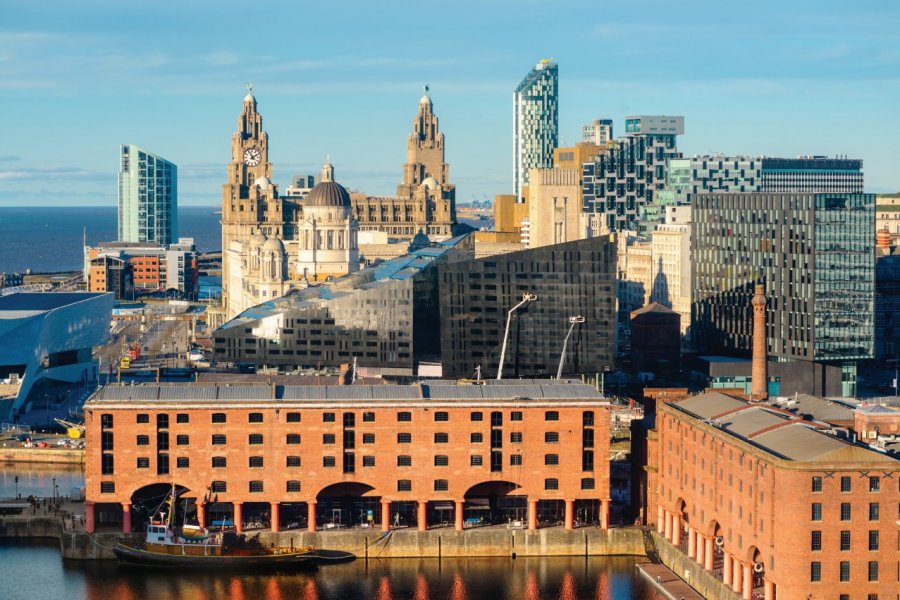 Vue d'ensemble sur les monuments les plus représentatifs de Liverpool. Chris Hepburn - iStockphoto