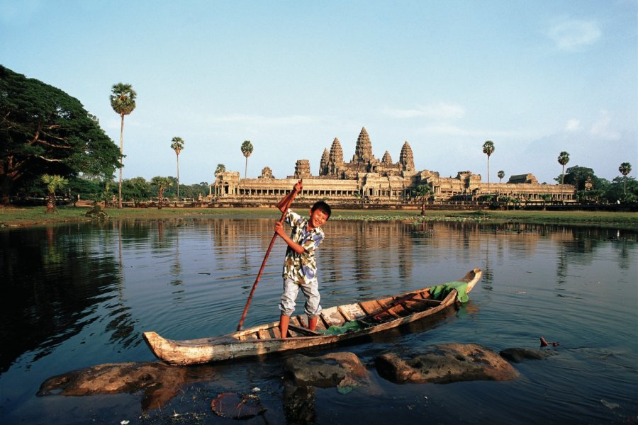 Devant le temple d'Angkor Wat. Author's Image