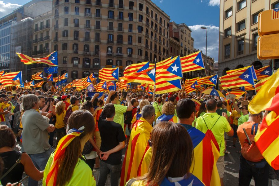Manifestation pour l'indépendance de la Catalogne en 2017. Riderfoot - Shutterstock.com