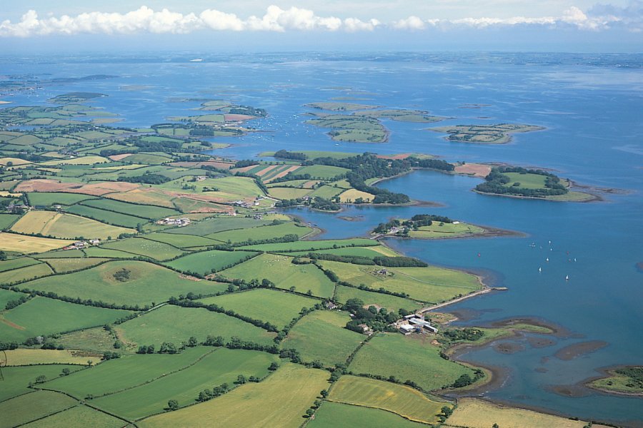 Vue aérienne du Strangford Lough Northern Ireland Tourist Board