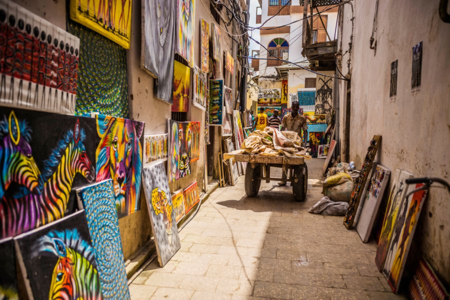 Dans les ruelles du quartier de Stone Town, Zanzibar City. Sun_Shine - Shutterstock.com