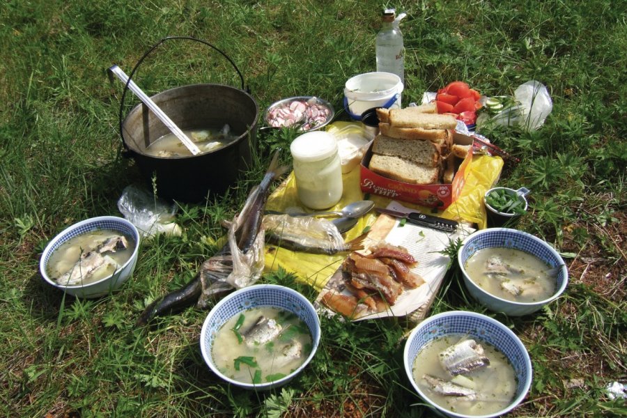 Soupe d'Omoul préparée en picnic Stéphan SZEREMETA
