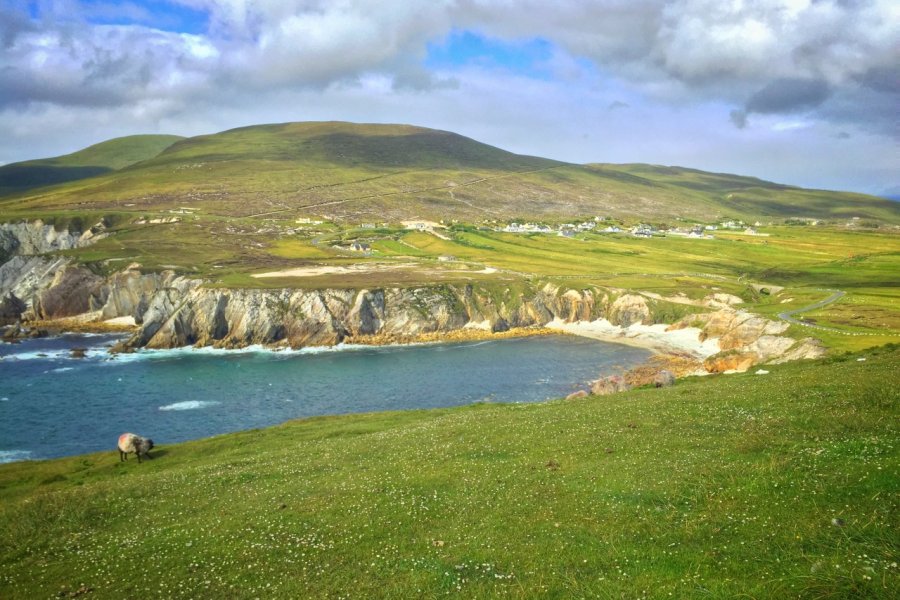 Paysage verdoyant de l'île Achill. MOF
