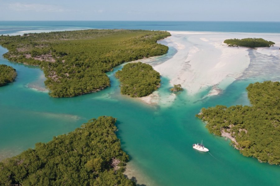 Vue aérienne des Lower Florida Keys, près de Big Pine Key. Andy Newman/Florida Keys News Bureau
