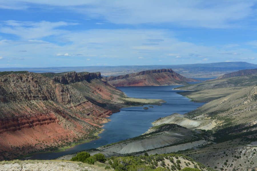 Vue panoramique sur Flaming Gorge National Recreation Area. Nelly  JACQUES