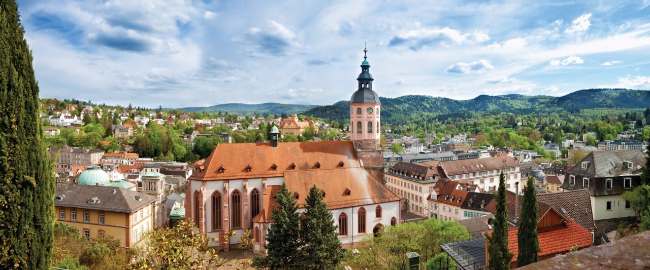 Vue panoramique du village de Baden-Baden