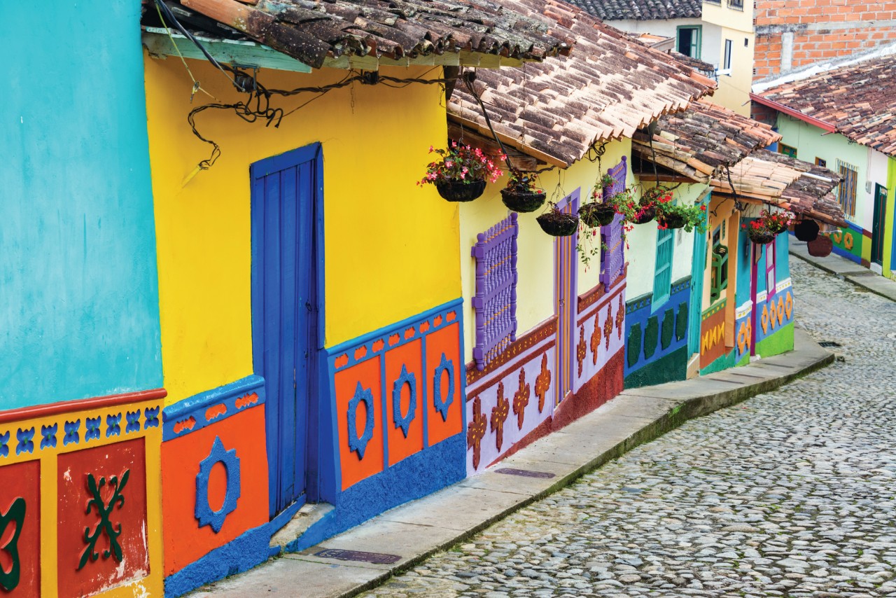 Rues colorées de Guatapé.