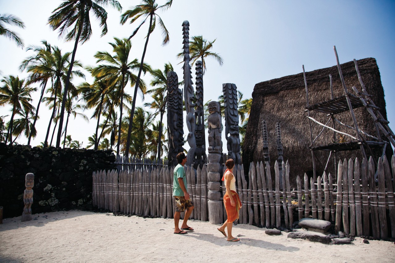 Heiau Hale O Keawe du Pu'uhonua O Honaunau Historical Park.