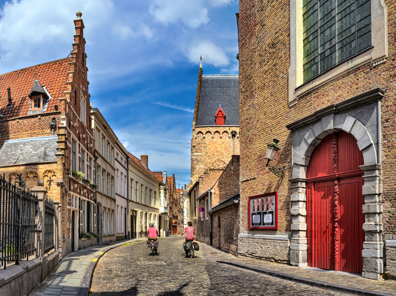 Balade à vélo dans les rues de Bruges.