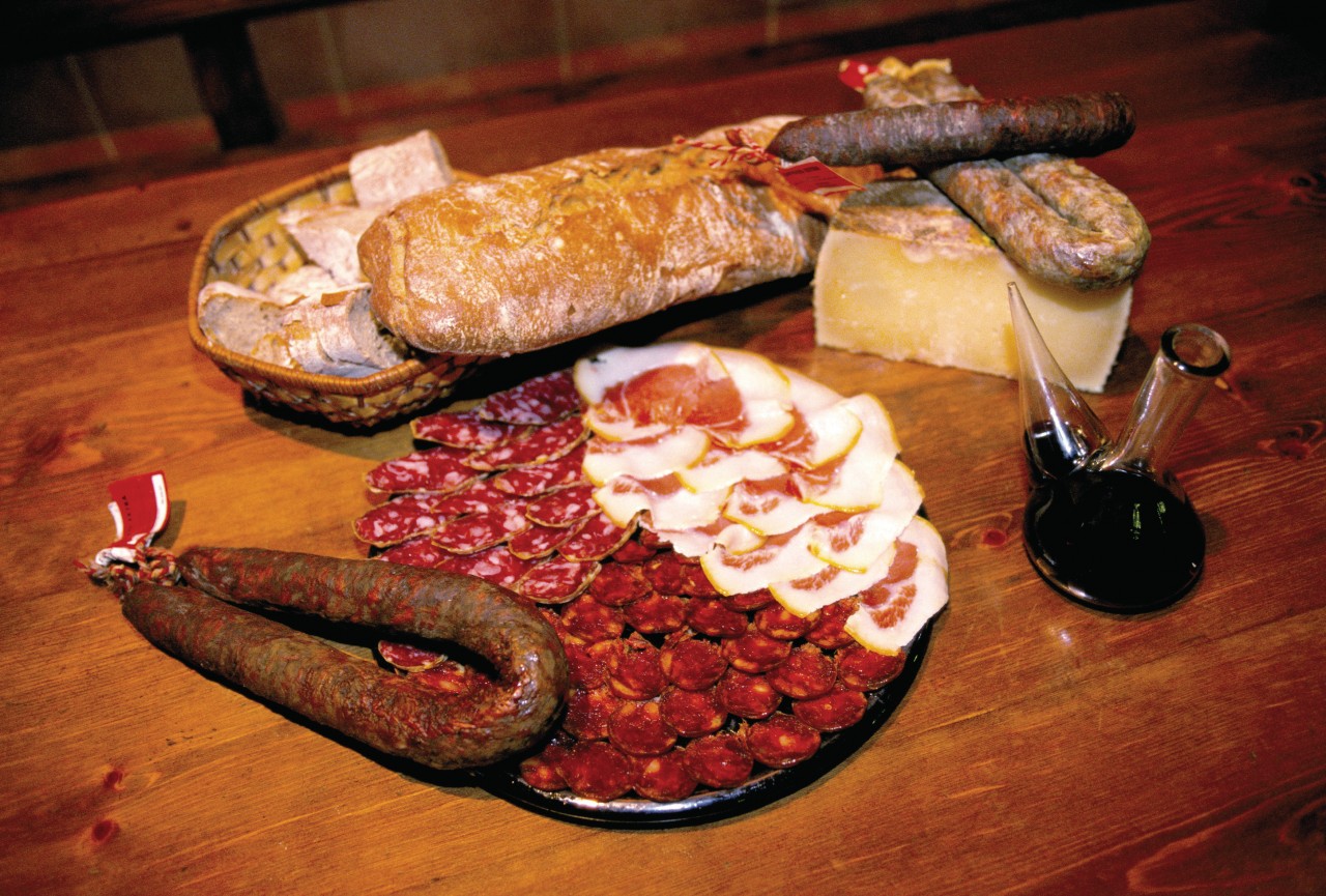 Embutidos, assortiment de charcuterie.