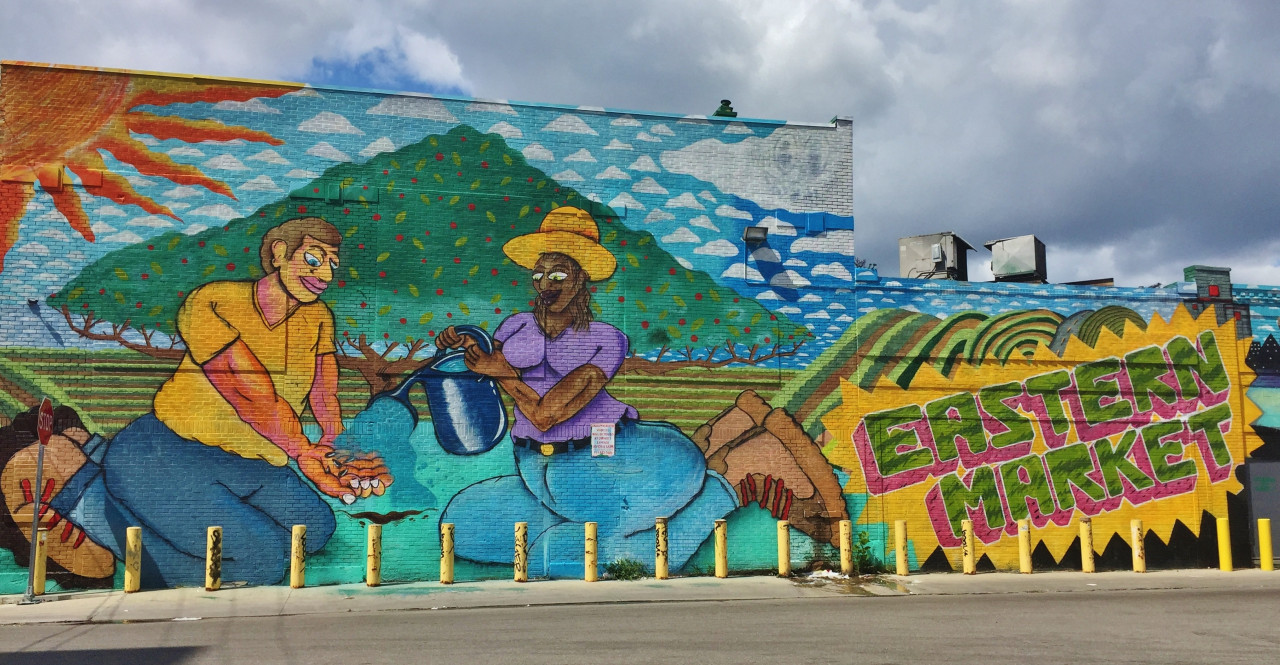 Une des murales du Eastern Market à Detroit.