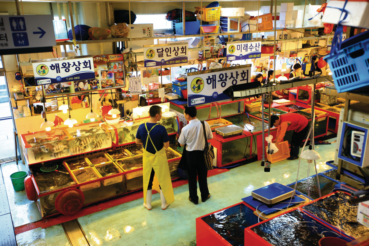 Marché aux poissons de Jagalchi.