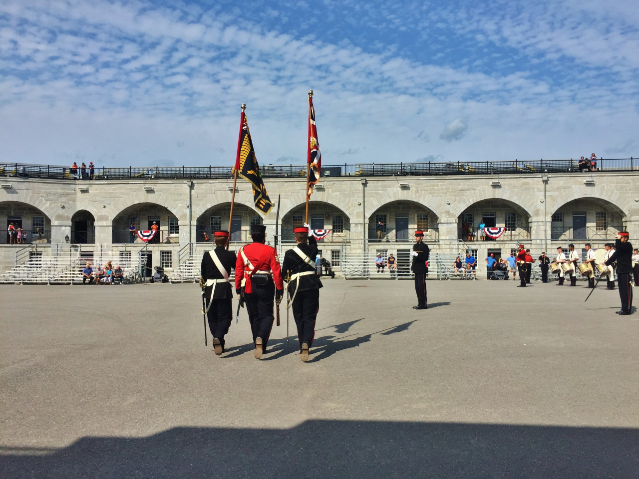 Répétition pour le Sunset Ceremony à Fort Henry.