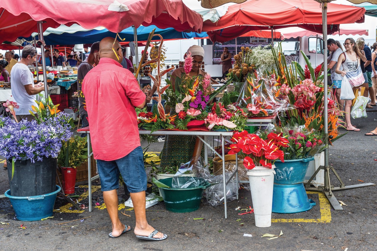 Fleuriste à Saint-Paul.