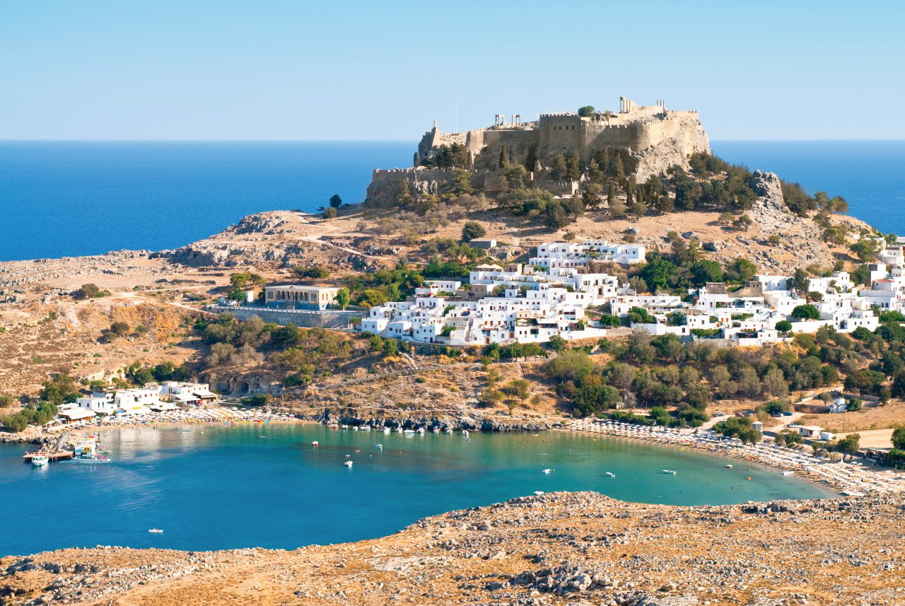 <p>Acropole de Lindos.</p>